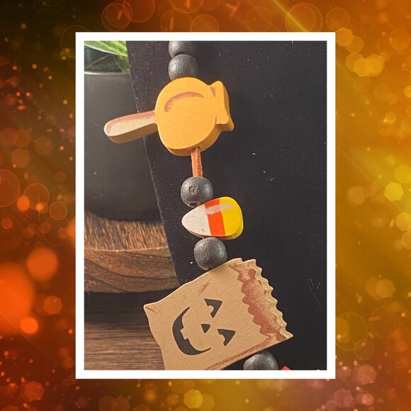 Handmade Fall/Halloween-themed Statement Necklace - Picture 2 of 6